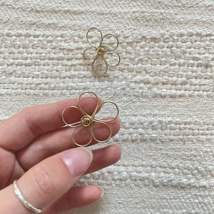 Anthropologie wire flower earrings